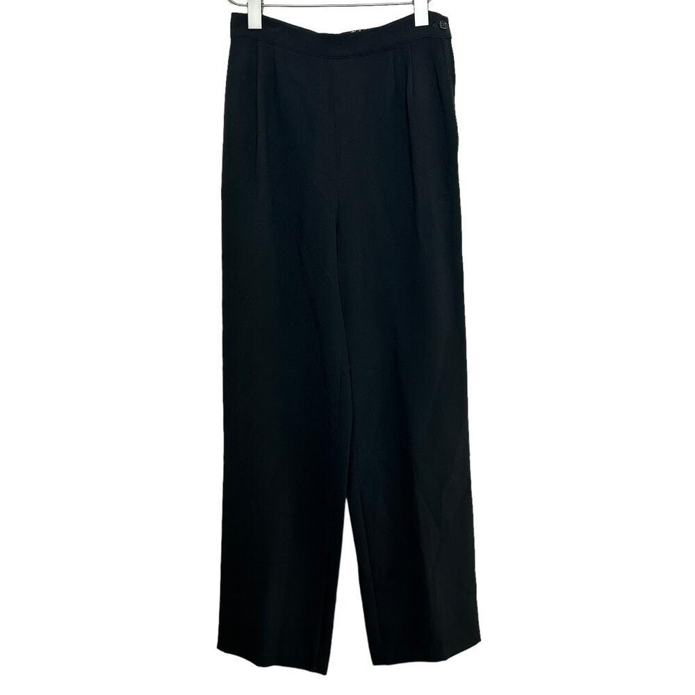 Vintage 90s Valentino Miss V Black Trouser Pants Pleat High Rise Straight 8